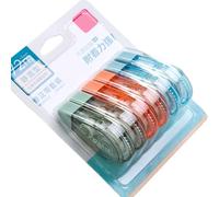 5/6 correttori a nastro, 5 mm di larghezza, ad asciugatura rapida, bianco, per prendere appunti, scuola e ufficio, rullo bianco fuori e doppio lato