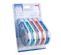 5/6 correttori a nastro, 5 mm di larghezza, ad asciugatura rapida, bianco, per prendere appunti, scuola e ufficio, rullo bianco fuori e doppio lato