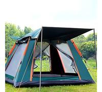 5-6 Person Pop Up Tent Family Tent for 6 Persons Large Tents for Camping Hiking Party,Sun Shelter/Festival Essential,Portable with Carry Bag (Color : Green) Vision