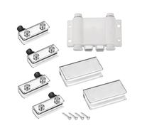 5-6mm Porta vetro doppia testa Cattura scatto magnetico ABS bianco con morsetto