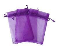 5 * 7 7 * 9 9 * 12 10 * 15 cm Sacchetto per imballaggio di gioielli Organza Sacchetti per bomboniere Conservazione dei regali Sacchetti con coulisse per matrimoni Commerci all'ingrosso 100 pezzi-Viol