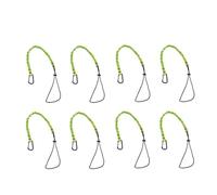 5/8/10PCS di Sicurezza Attrezzature Bungee Tether Cordino for Attrezzi Con Moschettone Gancio Arrampicata Lavoro Anti-Caduta Corda Aerea lavoro Accessori Per Lavoro(Green,8pcs)