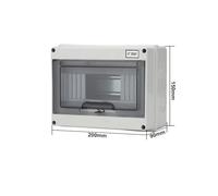 5/8/12/15/18/24Ways Electrical Distribution Box Waterproof MCB Box Enclosure Box Junction Box IINKUEYK(8Ways)