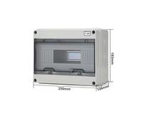 5/8/12/15/18/24Ways Electrical Distribution Box Waterproof MCB Box Enclosure Box Junction Box IINKUEYK(12Ways)