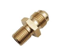 5/8"-18 UNF Male 3/8" Flare SAE-Standard x 1/4" BSPP Male Left Hand Coupler Connector Adapter Brass Pipe Fitting