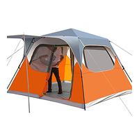 5-8 Person Family Camping Tent Automatic Pop Up Tent Foldable Festival Double Layer Tent with Porch for Outdoor Hiking Fishing