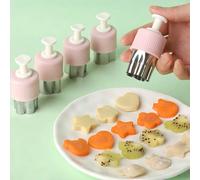 5/8 pezzi Set di formine in acciaio inossidabile con espulsore per frutta, verdura, biscotti, creativo per fare panini, idee regalo per la cucina natalizia, accessori essenziali per la panificazione c