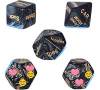 5 Accessori Di Dadi Di Cubo Nero, Scolpito Insegnamento Guida Azione Modello Istruzioni, Regalo Di Coppia - K + 27