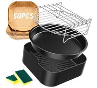 5 accessori per friggitrice ad aria calda, accessori per friggitrice ad aria calda, per COSORI 5,5L/6L/6,2L, Philips 5000 Serie XXL 7,2L, Ninja MAX PRO 6,2L AF180EU, Russell Hobbs 8L, Airfryer
