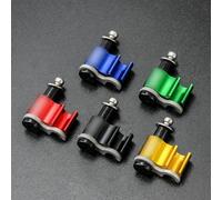 5 adattatori per linea dell'olio in lega di alluminio per MTB e bici da strada con guida per l'installazione del tubo del freno idraulico (blu)