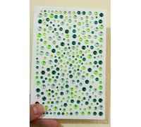 5 Adesivi Con Strass Per Il Trucco Degli Occhi, Pietre Verdi Acriliche Per Il Viso, Adatti Per Giochi Di Ruolo In Maschera Per Nail Art Decorativi