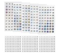 5 adesivi ed etichette numerate rotonde, etichette digitali con finitura laser