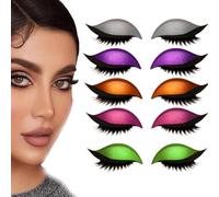 5 adesivi per ciglia Lazy Eyeshadow, trucco occhi colorato 3D 2 in 1 naturale, impermeabile e riutilizzabile per una serata glamour