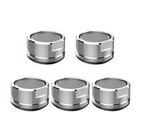 5 aeratori per rubinetto, filtro rubinetto, parte di ricambio per rubinetto, 24 mm, in ottone, maschio, aeratore filettato con guarnizione
