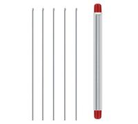 5 aghi per esche da pesca - 13 cm con occhiello pieghevole | Set di aghi cavi in acciaio inox | per pesca alla carpa rigging | punta antiruggine per una guida precisa dell'esca durante la pesca