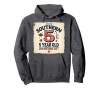 5 And Full of Southern Charm USA Regalo di Compleanno Felpa con Cappuccio, Unisex per Adulti, Grigio Scuro, XL