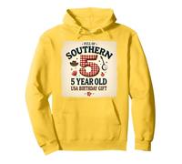 5 And Full of Southern Charm USA Regalo di Compleanno Felpa con Cappuccio, Unisex per Adulti, Limone, XL