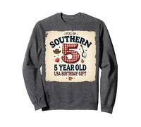 5 And Full of Southern Charm USA Regalo di Compleanno Felpa, Unisex per Adulti, Grigio Scuro, L