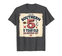5 And Full of Southern Charm USA Regalo di Compleanno Maglietta, Uomo, Grigio Scuro, 4XL