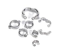 5 anelli in metallo per zampe di pappagallo da 4-15 mm, anelli per zampe di uccelli domestici, accessori per addestramento al volo all'aperto,Argento,12mm