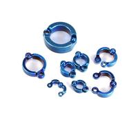 5 anelli in metallo per zampe di pappagallo da 4-15 mm, anelli per zampe di uccelli domestici, accessori per addestramento al volo all'aperto,Blu navy,8mm