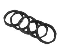 5 Anelli in Pezzi Antiscivolo Protettivi Plastica per Microfono | Protezione Anti-rotolamento, Uso per Palco e Feste, Colore Nero, Set da Cinque Pezzi