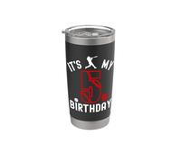 5 Anni Buon Compleanno È Il Mio 5 ° Compleanno Baseball Bicchiere termico in acciaio inox doppia parete