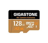 [5 Anni Recupero Dati Gratuito] GIGASTONE 128 GB Scheda di Memoria, Camera Extreme, Velocità fino a 100/50 MB/s, per Gopro, DJI, Insta360, 4K Video, UHS-I U3 A2 V30 C10 Micro SDXC con Adattatore