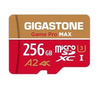 [5 Anni Recupero Dati Gratuito] GIGASTONE 256 GB Scheda di Memoria, Game Pro MAX, Velocità fino a 130/85 MB/s, per Nintendo-Switch, Steamdeck, 4K Video, A2 V30 U3 MicroSDXC con Adattatore