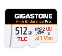 [5 Anni Recupero Dati Gratuito] GIGASTONE 512GB Scheda Micro SD, High Endurance Pro, fino a 140MB/s, compatibile con REDTIGER ROVE VIOFO VANTRUE PRUVEEO ARIFAYZ Dash Cam, MicroSDXC UHS-I A1 V30 U3