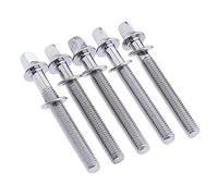 5 aste di tensione cromate per tamburo, 45/55/65/75 mm, per riparazione di rullanti Tom, 65 mm, argento