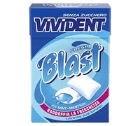 5 ASTUCCI GOMME DA MASTICARE RIPIENE VIVIDENT BLAST BLU ICE MINT MENTHOL