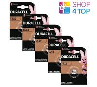 5 Batteria Duracell Cr1632 Litio 3V Pulsante Dl1632 1Bl Scadenza 2033 NUOVO