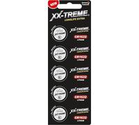 5 batterie a bottone XX-TREME CR 1632, al litio, 3 V, confezione sicura per bambini, per dispositivi Smart Home, chiavi dell'auto e molto altro ancora, alta qualità e migliori prestazioni