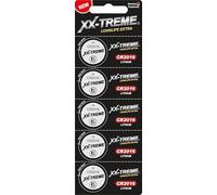 5 batterie a bottone XX-TREME CR 2016, al litio, 3 V, confezione sicura per bambini, per dispositivi Smart Home, chiavi dell'auto e molto altro ancora, alta qualità e migliori prestazioni