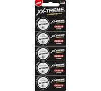 5 batterie a bottone XX-TREME CR2025, al litio, 3 V, confezione sicura per bambini, per dispositivi Smart Home, chiavi dell'auto e molto altro ancora, alta qualità e migliori prestazioni