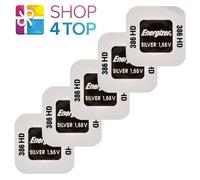 5 Batterie Energizer 386HD 301 SR1142SW Argento 1.55V Per Orologio NUOVE