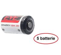 5 batterie ER14250 1/2 Stilo EVE Li-SoCl2 mezzastilo x sensori allarmi - GPS