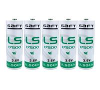 5 batterie Litio A SAFT LS17500 3,6V 3600 mAh LI-SoCl2