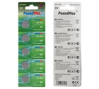 5 batterie PoundMax 1616 CR1616 DL1616 3 V al litio