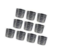 5 bicchieri di miscelazione in plastica, impilabili, trasparenti, con terminale, per liquido da laboratorio, pittura acrilica, cilindro multiuso