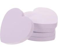5 blocchetti adesivi a forma di cuore, viola, rimovibili, 100 pagine ciascuno, mini note autoadesive, per lista delle cose da fare e da usare sulla scrivania dell'ufficio, con comoda maniglia