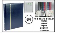 5 Blu classificatore album francobolli 64 Bianco Pagine Look 1150-4