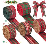 5 Bobine Pacchi Regalo Scozzesi Misti Nastri Fiocchi Professionale 2Mt