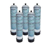 5 Bombole CO2 monouso 600gr. per acquari con attacco M10x1