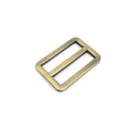 5 borse in pelle di metallo con tracolla per la rete, rettangolo Adjust Tri-glide Pin Roller Buckle Slider O Ring (ottone antico, interno largo 38 mm)