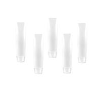 5 bottiglie da viaggio vuote da 28,3 g per dentifricio, riutilizzabili, piccole dimensioni, dispenser da spremere, contenitori ricaricabili a pompa per cosmetici (10 x 2,7 cm)