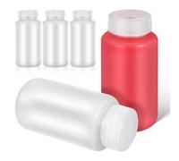 5 bottiglie di plastica per campioni: bottiglia per reagenti a bocca larga a