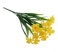 5 bouquet di fiori artificiali di narciso per la decorazione della casa, per matrimoni, archi da tavolo, mensola per mensola (giallo)