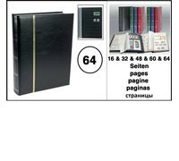 5-Briefmarkenalbum-Einsteckbuch-Schwarz-64-weiße-Seiten-SAFE-150-5